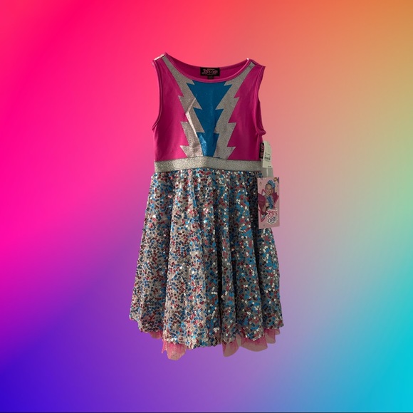 Nickelodeon Dresses Nickelodeon Jojos Closet Tutu Sequin Dress Pinkbluesilver Nwt Poshmark